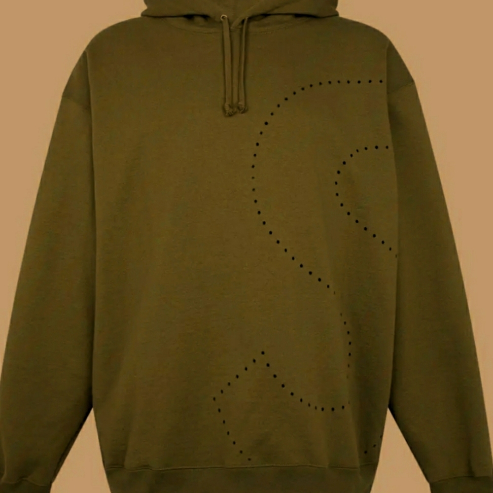 Supreme Medium Olive Laser Cut Hoodie